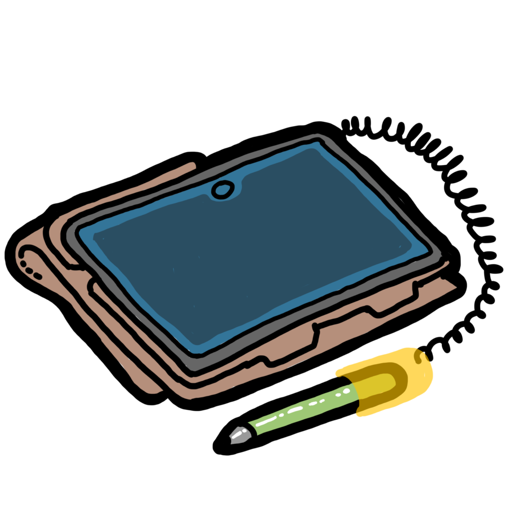 タブレット学習-茶色