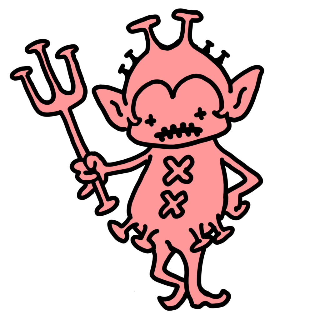 ウイルスちゃん−ピンク1