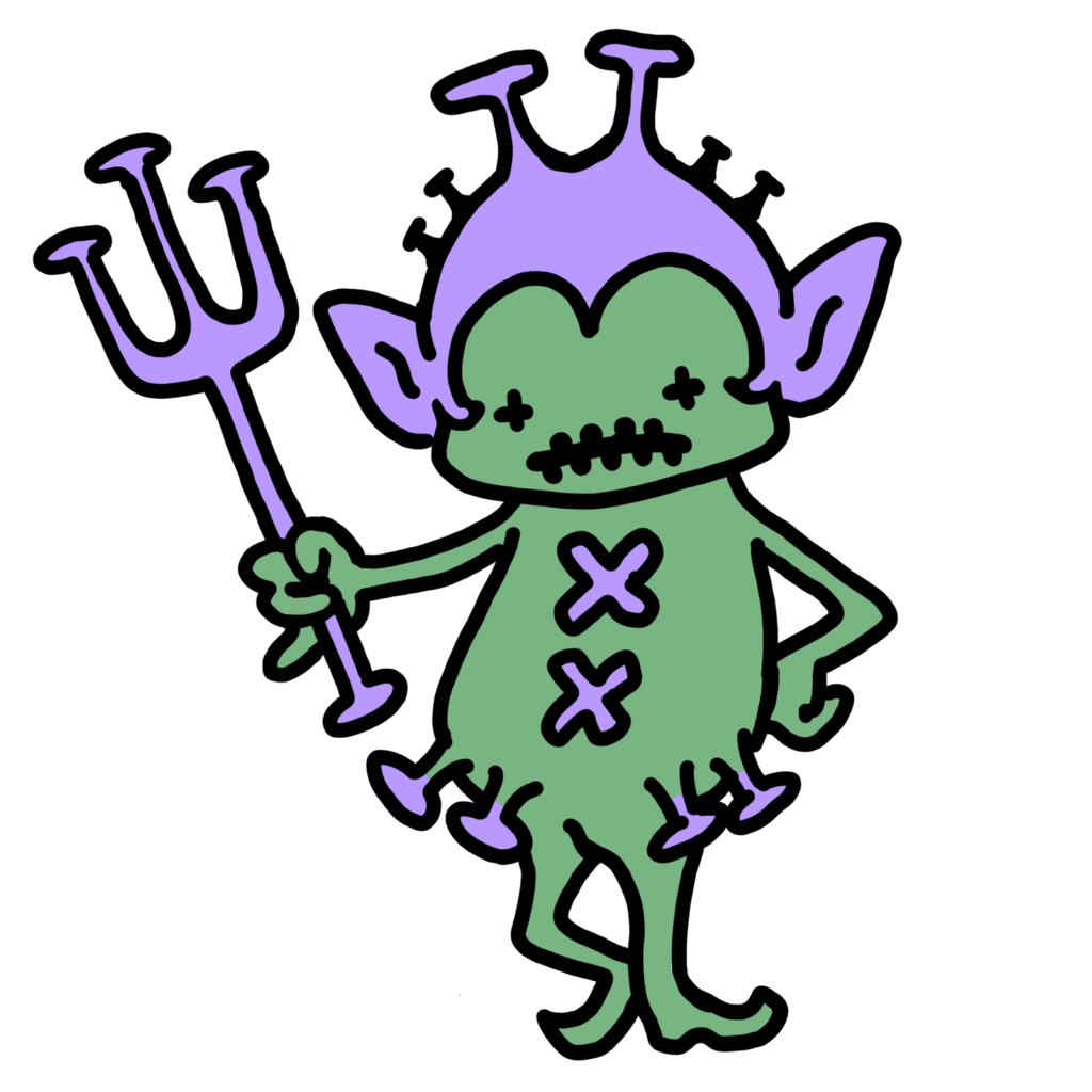 ウイルスちゃん−緑4