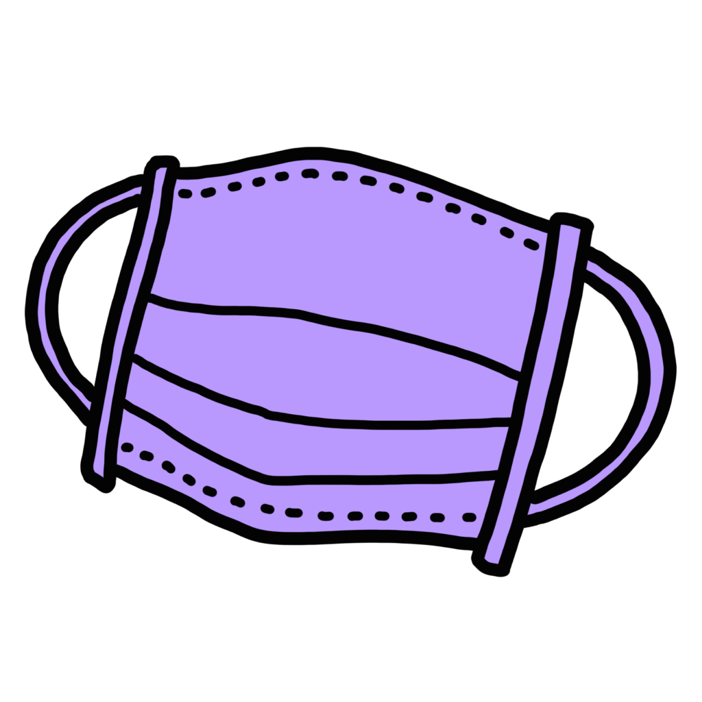 マスク−紫色