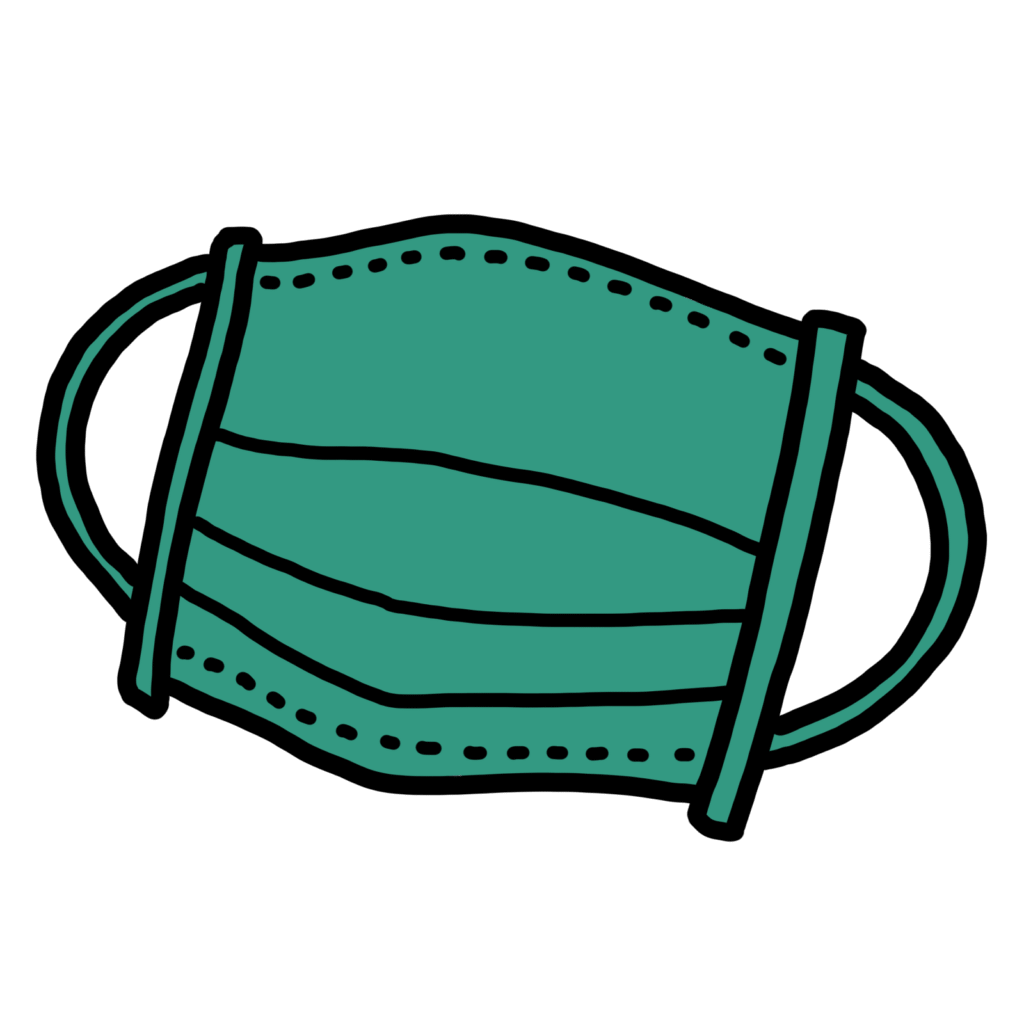 マスク−緑色