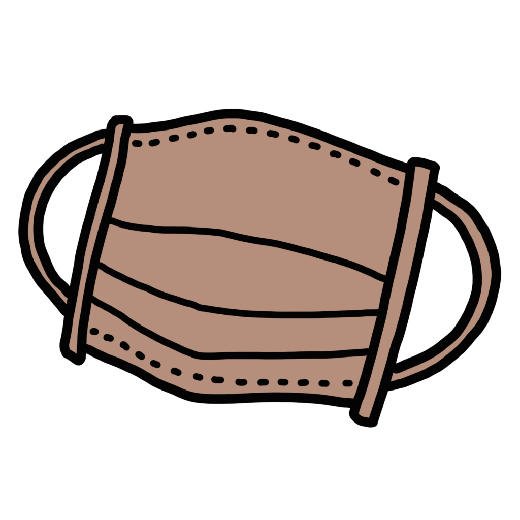 マスク−茶色