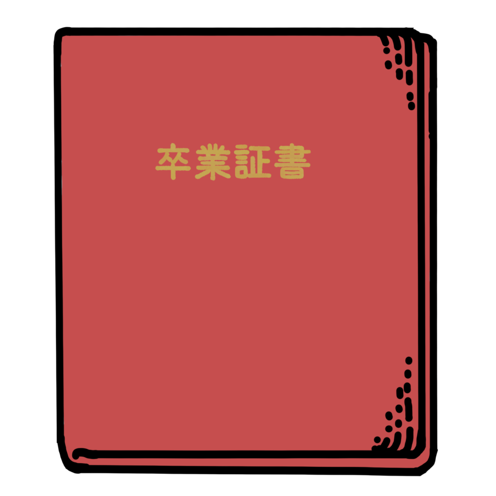 卒業証書（本）−赤