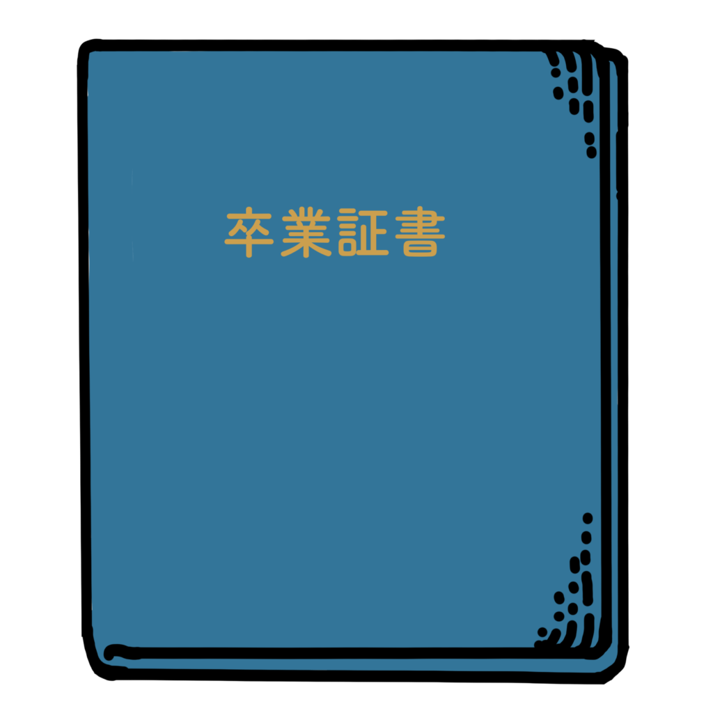 卒業証書（本型）−青