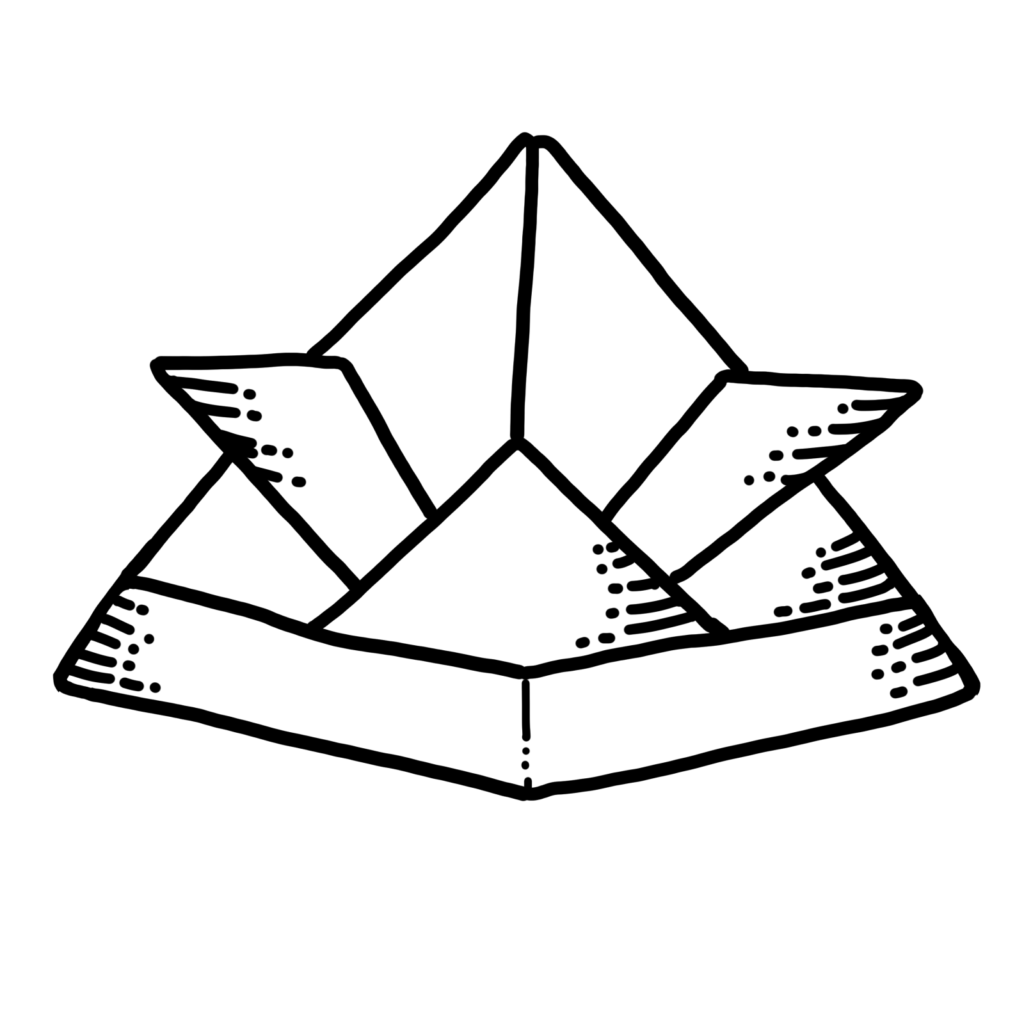 紙かぶとのイラスト