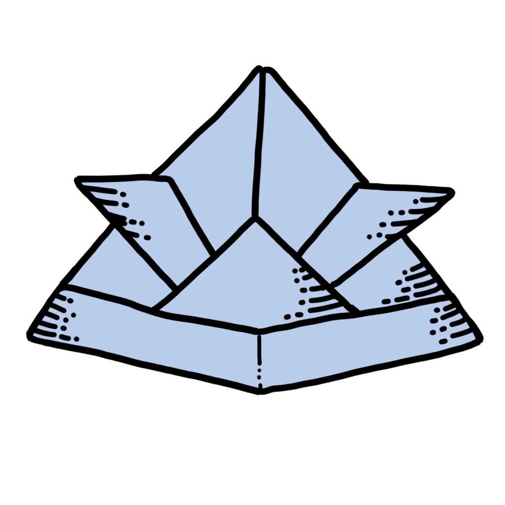 紙かぶとのイラスト