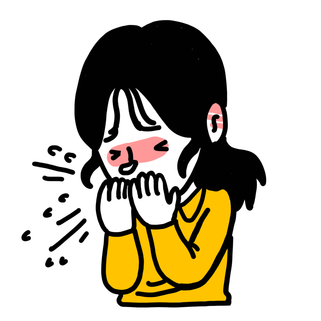 風邪−くしゃみをする女の子