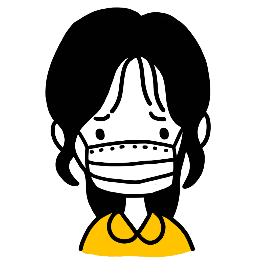 風邪-マスクした女の子