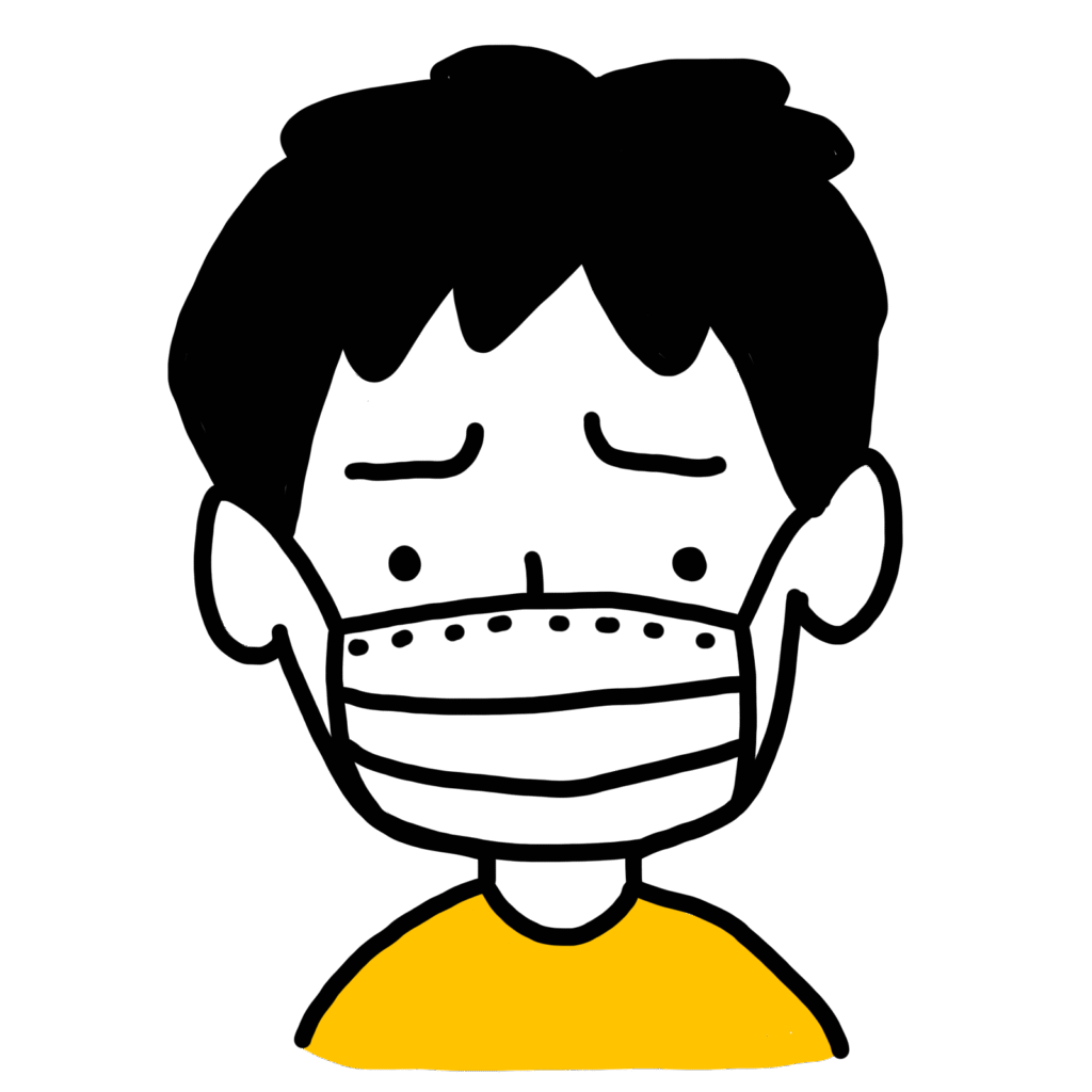 風邪-マスクした男の子