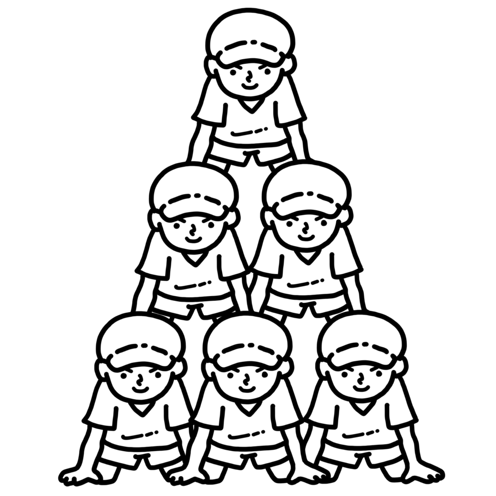 運動会－組み体操のイラスト