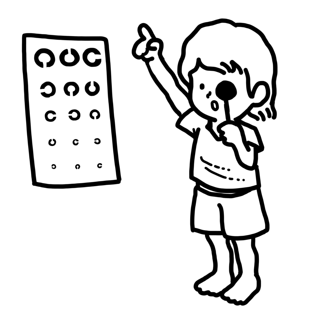 身体測定のイラスト