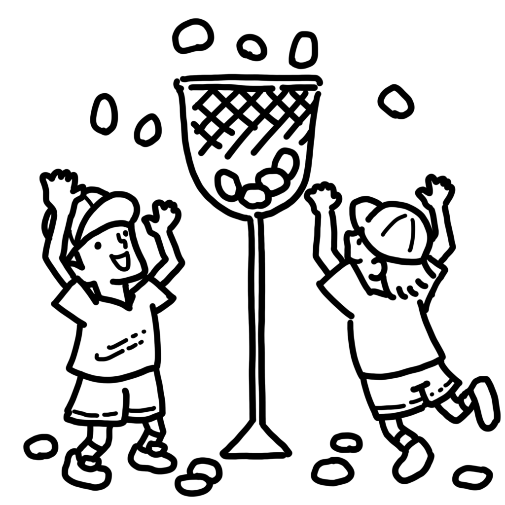 運動会－玉入れのイラスト