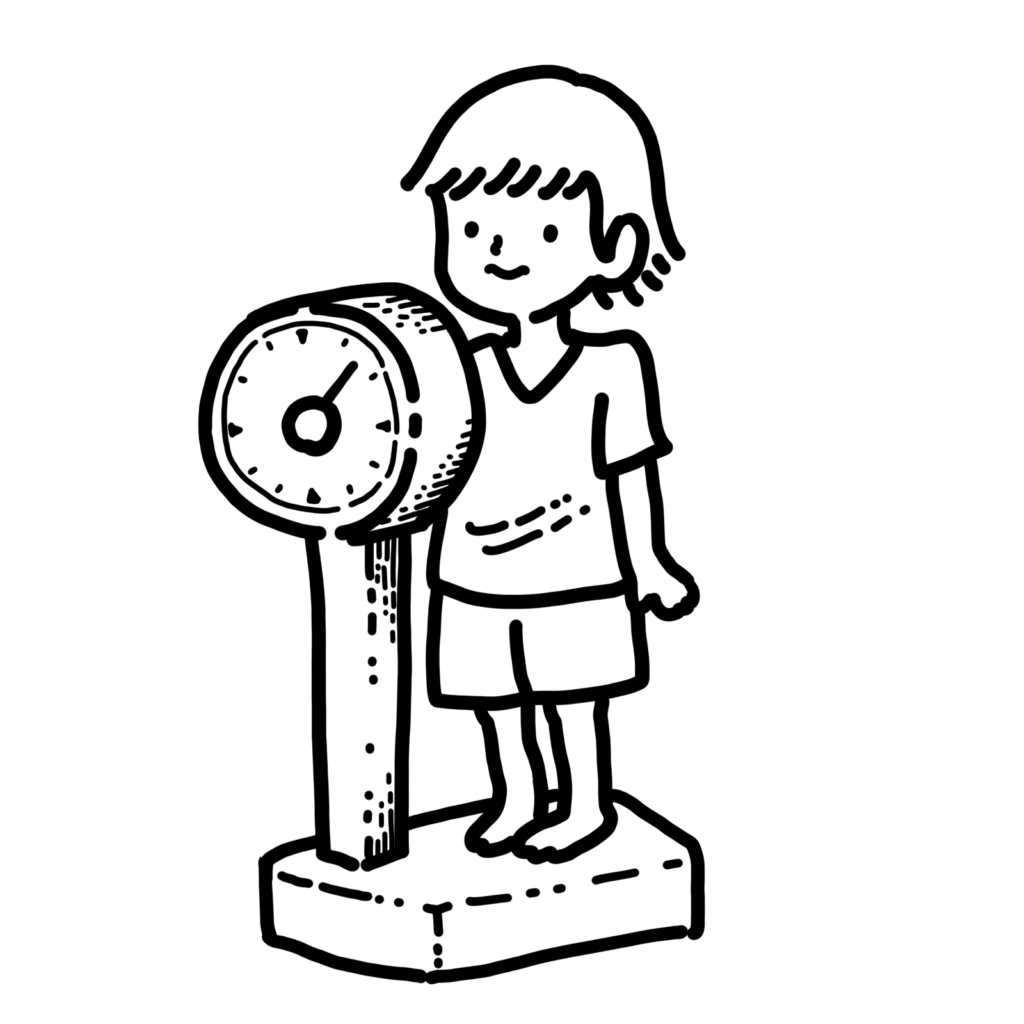 身体測定のイラスト