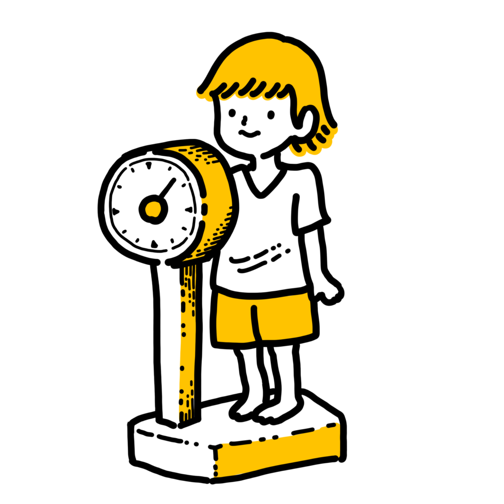 身体測定のイラスト