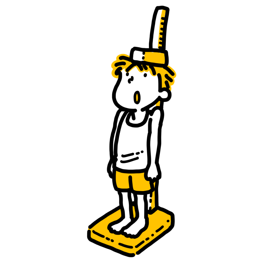 身体測定のイラスト