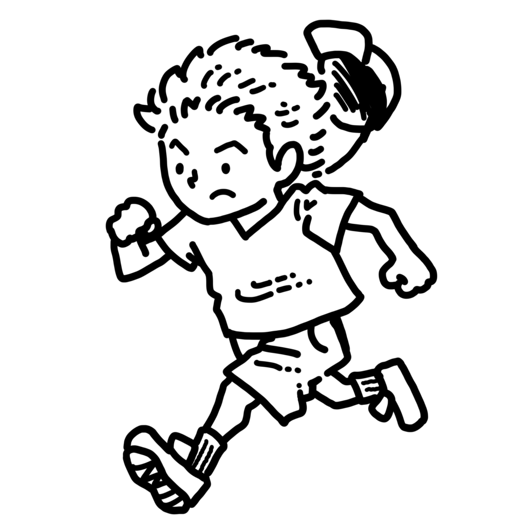 運動会－かけっこのイラスト