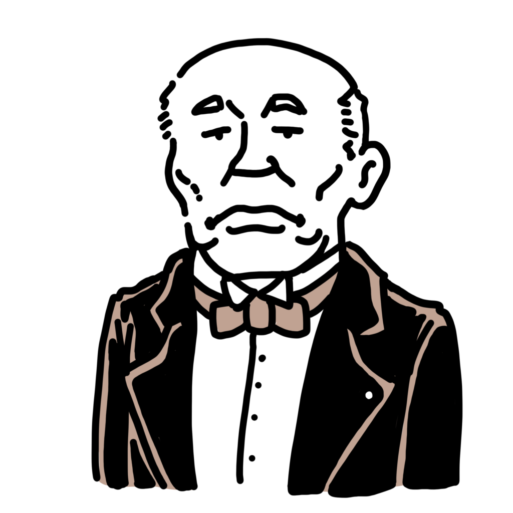 大隈重信さんのイラスト